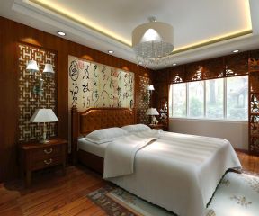 中式家居卧室 室内装饰设计效果图