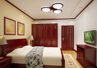 中式家居卧室实木家具图片