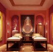 中式spa会所室内装饰画装修效果图片案例