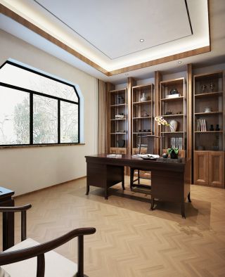 最新现代中式书房装修效果图欣赏