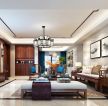 中式风格别墅客厅沙发背景墙装修效果图大全