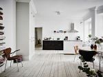 北欧简约风格开放式厨房装修设计效果图