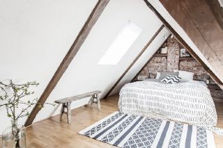 北欧简约风格阁楼卧室装修效果图片