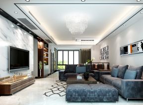 最新现代简约风格客厅多人沙发装修效果图片案例