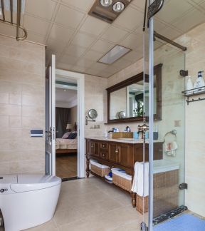 家居美式卫生间浴室装修图片欣赏