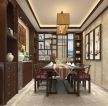 最新中式房屋餐厅背景墙装修效果图