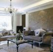 新古典风格客厅沙发背景墙纸效果图