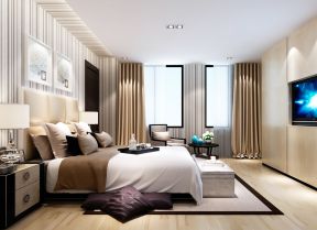 现代中式风格整套卧室家具设计效果图2023