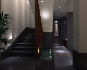 新中式别墅设计效果图 室内楼梯设计