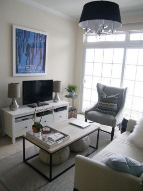 小户型现代客厅设计 简易电视柜