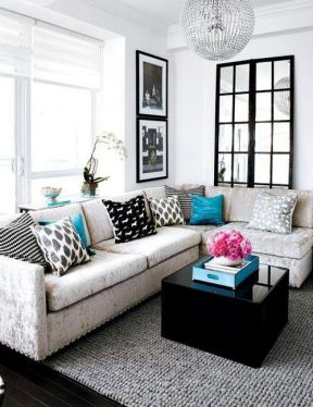 现代小户型客厅设计沙发摆放图片大全