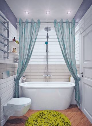 时尚家装4平米的卫生间按摩浴缸装修效果图片