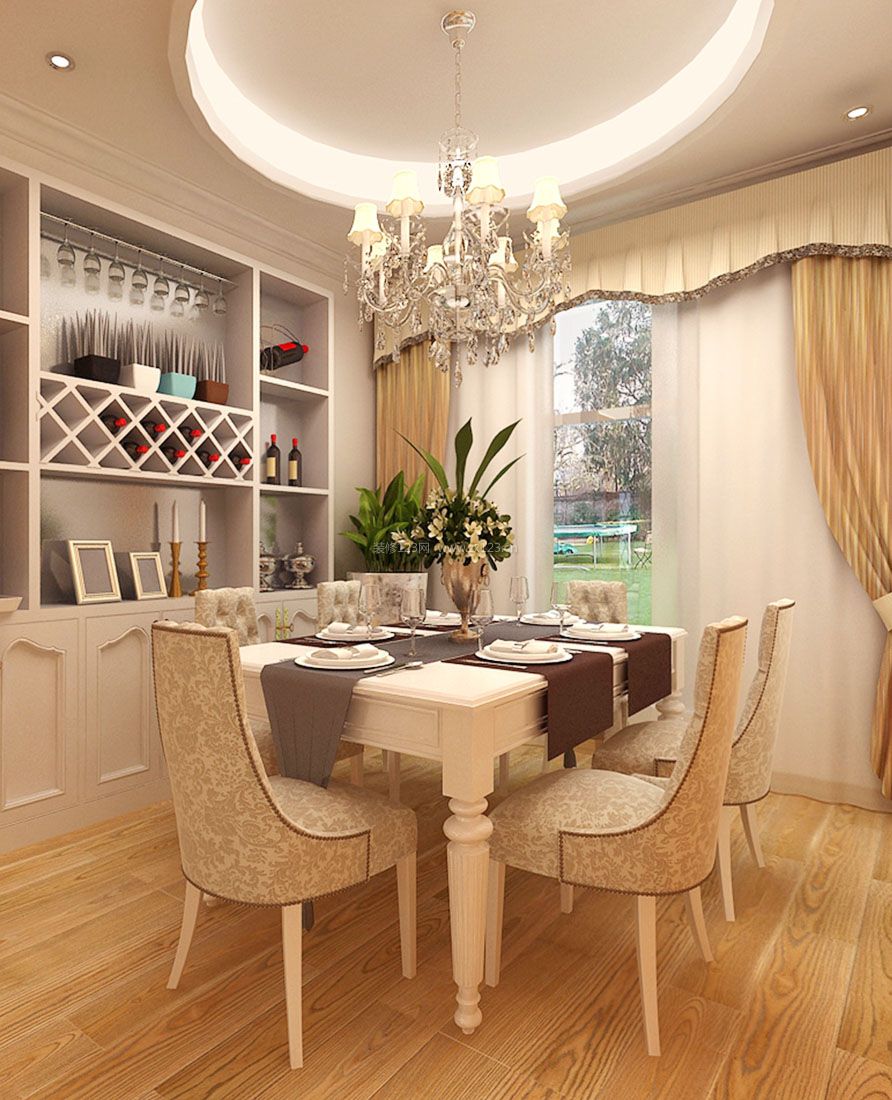 2017室内小餐厅背景墙装修效果图片