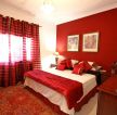 家居卧室红色墙面装修效果图片大全