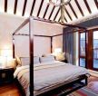 中式家居室内卧室木质吊顶装修图片
