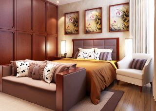 中式小户型卧室衣柜设计图片