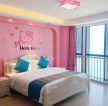 90后女生房间粉色窗帘的布置装修效果图片