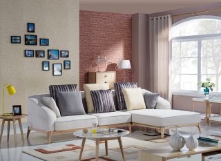 小户型样板房客厅转角沙发装修效果图片