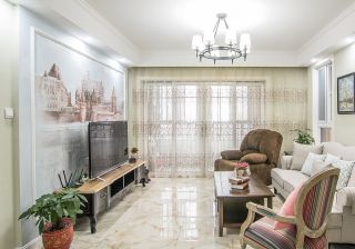美式家居小户型客厅沙发装修效果图片案例