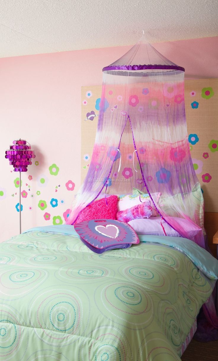 紫色卧室床头背景墙设计效果图