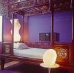 东南亚风格紫色卧室室内装饰设计效果图