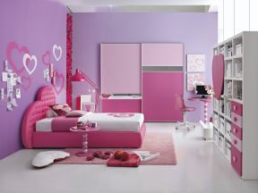紫色卧室 卧室家具摆设效果图