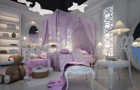 紫色卧室 女孩卧室装修效果图