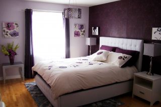 家庭室内设计紫色卧室