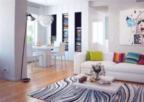 60平米小户型家居 客厅地毯图片