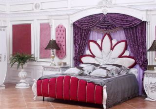 最新欧式复古卧室床缦装修效果图片2023