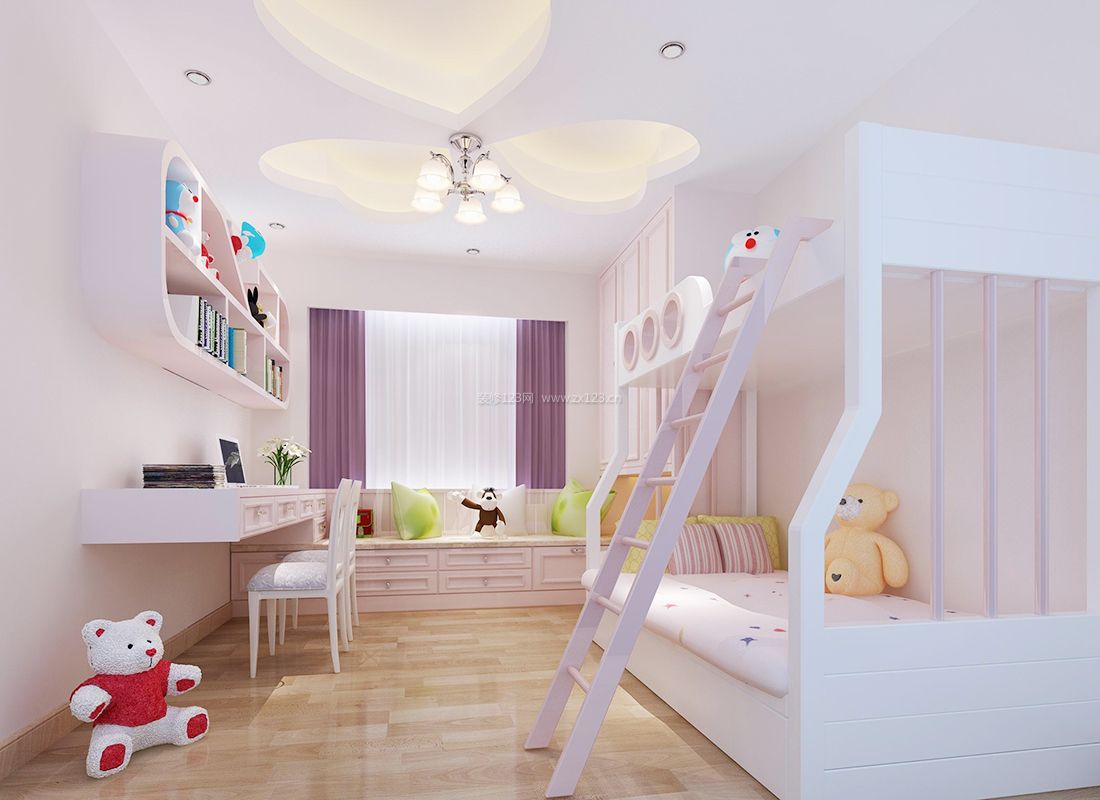 简欧家居儿童房高低床装修效果图片