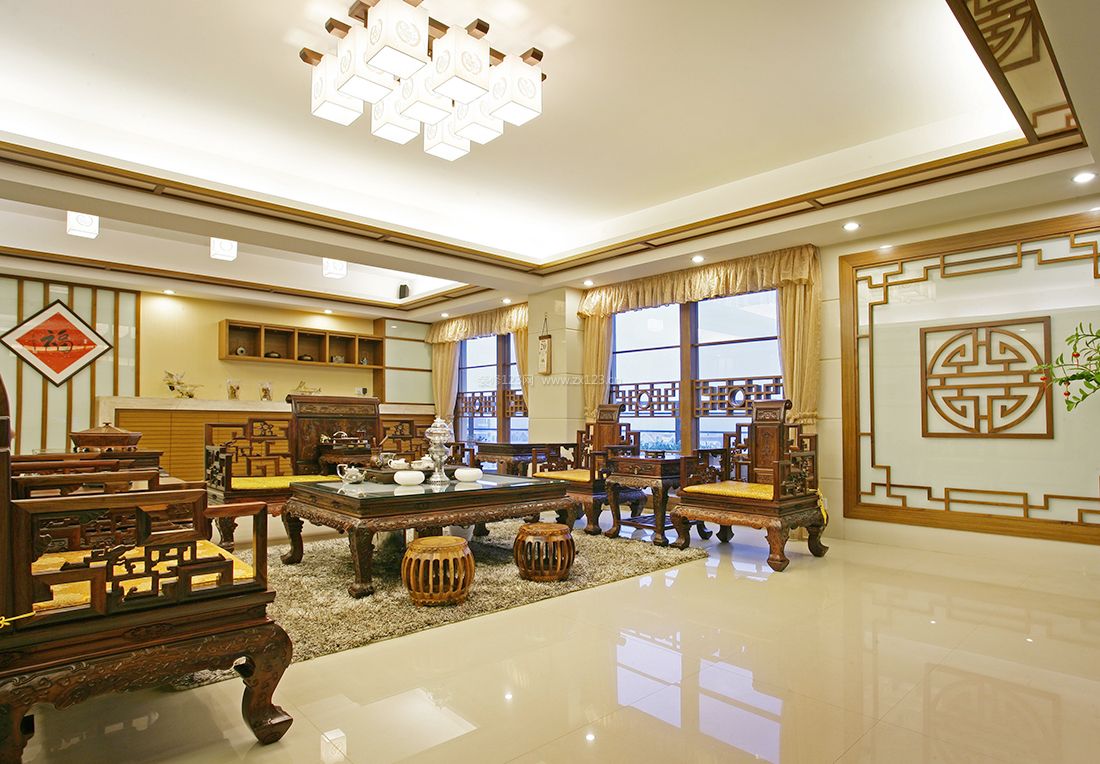 大客厅古典中式风格元素装修效果图片