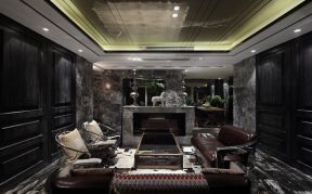 现代中式风格客厅木箱茶几装修效果图片