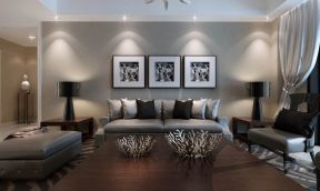 现代家装客厅组合沙发装修效果图片