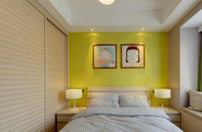 二居室室内 黄色墙面装修效果图片