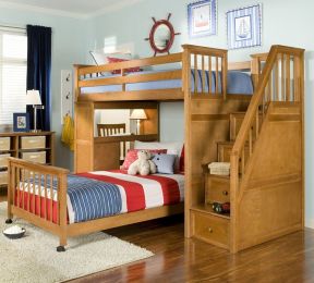 儿童卧室家具图片 实木家具卧室家具