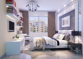 现代欧式风格设计卧室家具布置效果图案例
