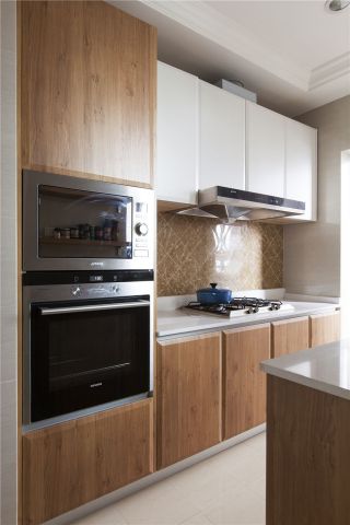 现代简约小面积厨房橱柜装修样板房效果图