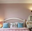 田园乡村风格卧室粉色墙面装修效果图片