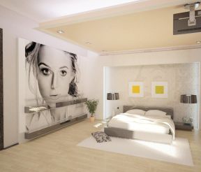 家居装饰品卧室 现代简约装修样板房效果图
