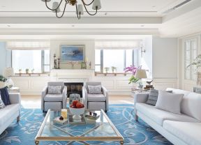 美式室内客厅组合沙发摆放图2023