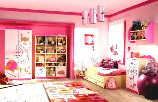 家居装饰品粉色卧室装修效果图