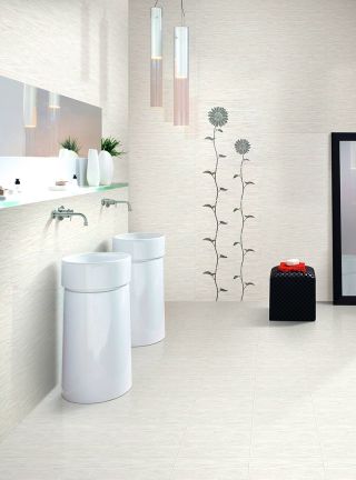 现代家装卫生间洗脸池装修效果图片