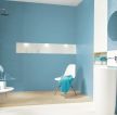 现代家居卫生间设计蓝色墙面装修效果图片2023