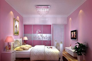公主卧室粉色墙面装修效果图片