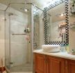 160平米欧式房屋室内玻璃淋浴间装修效果图