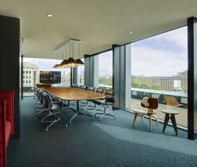 现代会议办公室吊顶装修效果图