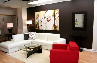 130平米客厅简单沙发颜色搭配效果