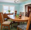 别墅美式乡村风格实木餐桌装修效果图片