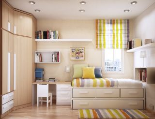 小面积书房兼卧室装修效果图